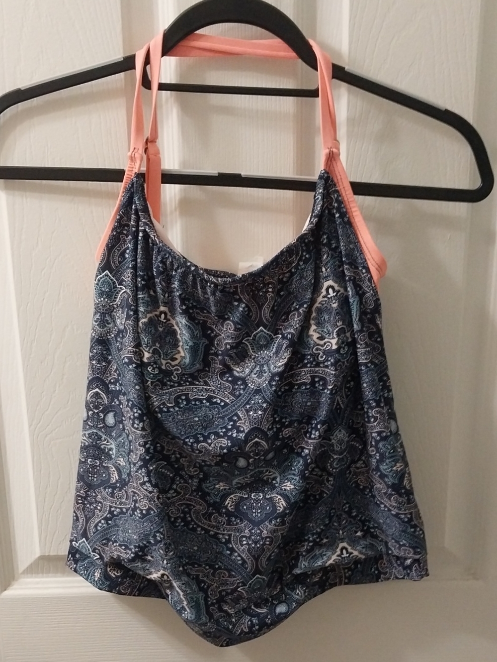 Women's Carve Designs -Pink-Trim Paisley Halter Tankini Top-Med.